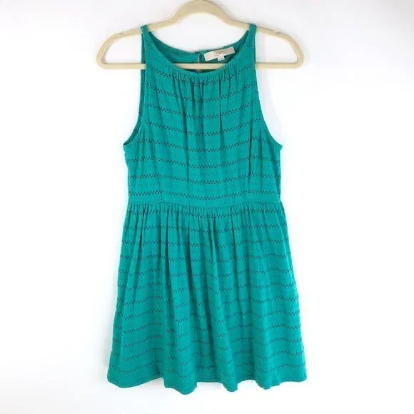 LOFT | Dresses | Ann Taylor Loft Dress A Line Eyelet Knit Stretch Sleeveless Green Size S | Poshmark LOFT | Dresses | Ann Taylor Loft Dress A Line Eyelet Knit Stretch Sleeveless Green Size S | Poshmark